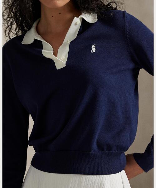 POLO GOLF ニット セーター パフォーマンス ポロカラー レディース