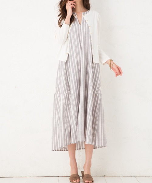 aunt lily」 「BOUNCY BOND」ノースリーブワンピース FREE グリーン