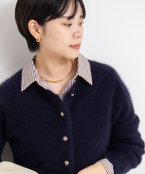 NOLLEY'S Sophi（ノーリーズソフィー） カーディガン ヘアリーメタル釦