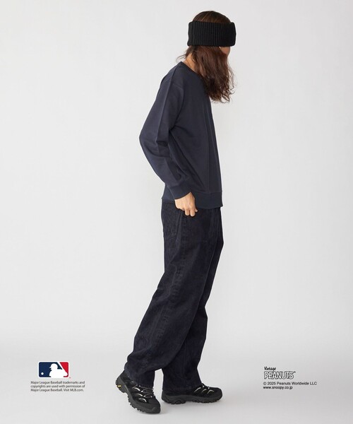 deep web プリント クルーネック スウェット ネイビー SHIPS（シップス） トレーナー スウェット 「WEB限定」SHIPS: VINTAGE