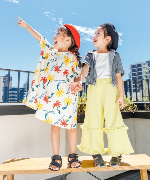 「MAKE YOUR DAY」 「KIDS」半袖ワンピース 110 オレンジ キッズ_画像5