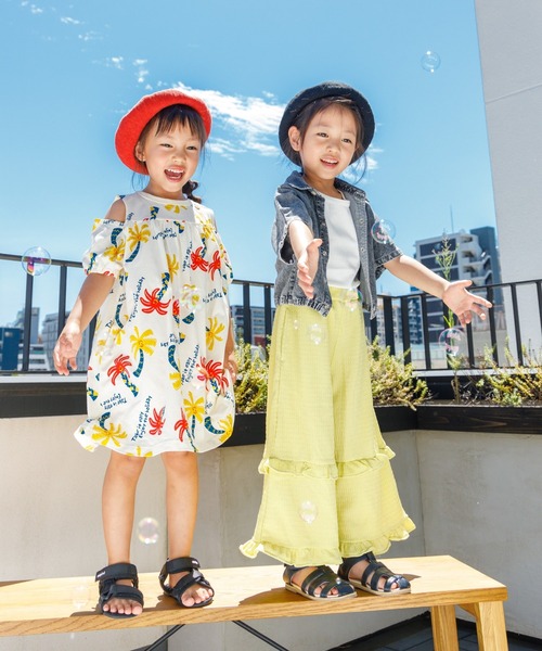 「MAKE YOUR DAY」 「KIDS」半袖ワンピース 110 オレンジ キッズ_画像6