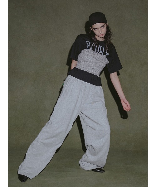 ELCHELE（エルチェレ） スウェットパンツ ジャージ FRENCH TERRY WIDE 