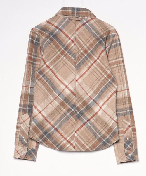 「BLUTENBLATT」 チェック柄長袖シャツ S ベージュ メンズ_画像2
