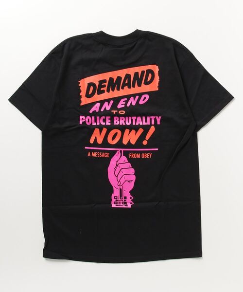 「OBEY」 半袖Tシャツ MEDIUM ブラック メンズ_画像2