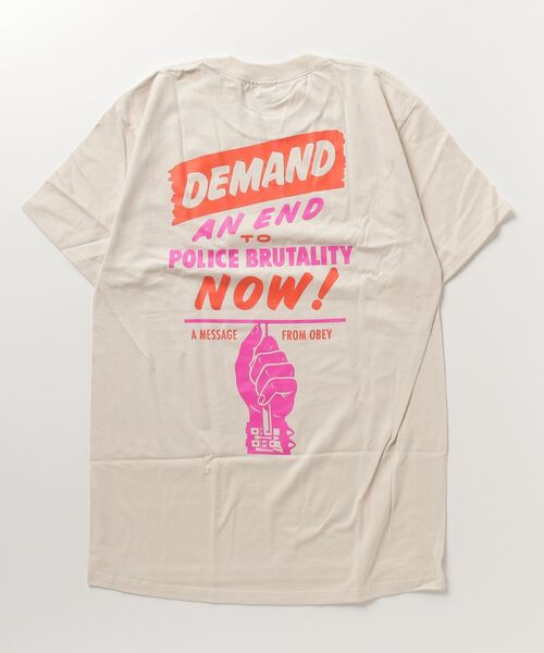 「OBEY」 半袖Tシャツ MEDIUM ブラック メンズ_画像4