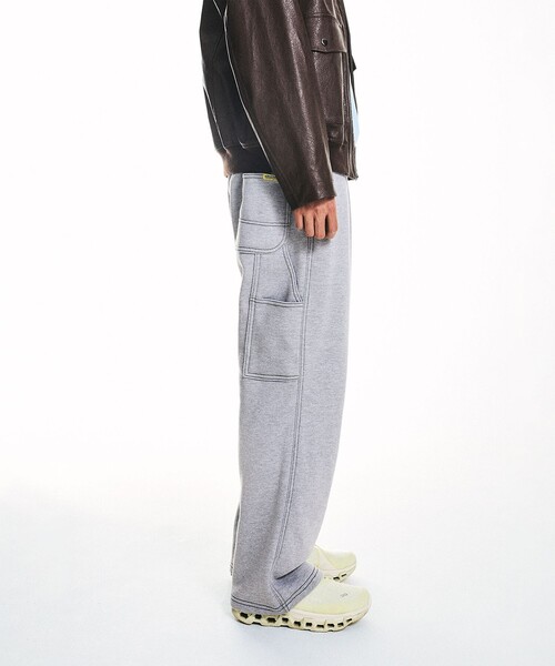14th 羊革　スウェットパンツ NEO BLUE（ネオブルー） スウェットパンツ ジャージ NEO BLUE: BAGGY