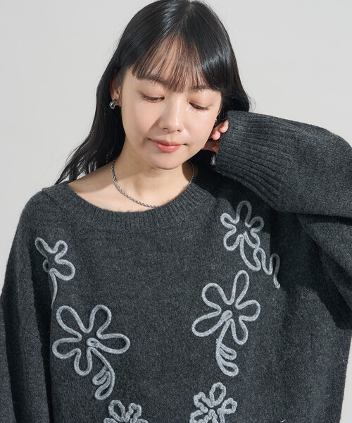 FREAK'S STORE（フリークスストア） ニット セーター 配色 コード刺繍