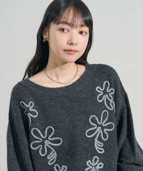 FREAK'S STORE（フリークスストア） ニット セーター 配色 コード刺繍