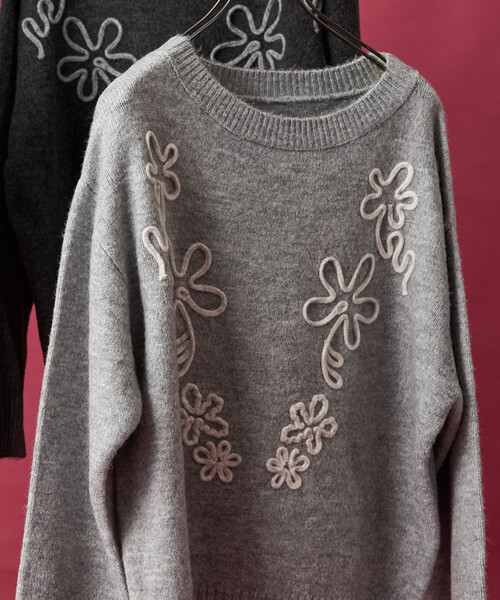 FREAK'S STORE（フリークスストア） ニット セーター 配色 コード刺繍