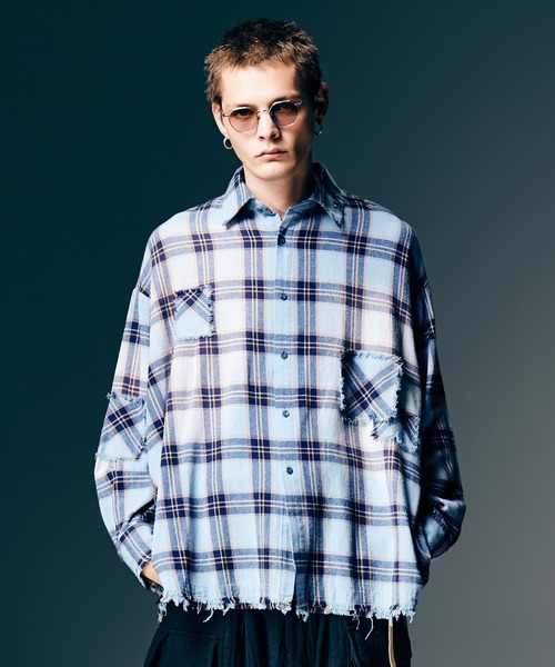 glamb（グラム） シャツ 4XL Flannel Shirt / 4XLフランネルシャツ