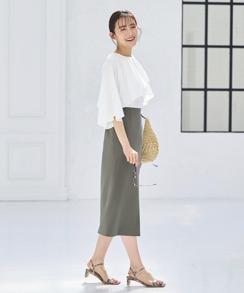 「RUIRUE BOUTIQUE」 半袖ブラウス L オフホワイト レディース_画像4