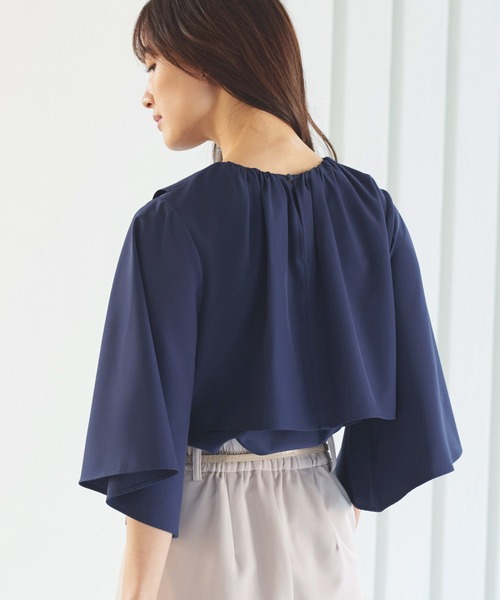 「RUIRUE BOUTIQUE」 半袖ブラウス L オフホワイト レディース_画像9