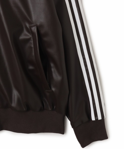 adidas（アディダス） コート ジャケット adidas PLEATHER 3STRIPES