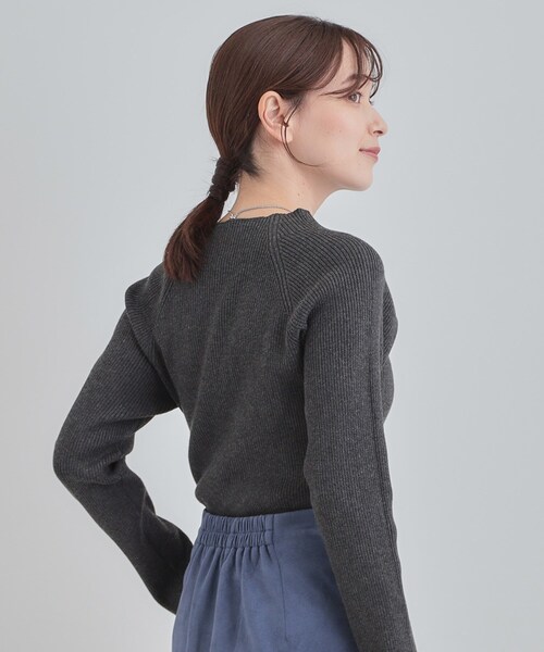 1PUTUGUALE3 ニットセーター 黒とグレー まじり SHOO・LA・RUE（シューラルー） ニット セーター 「絶妙なゆるピタ