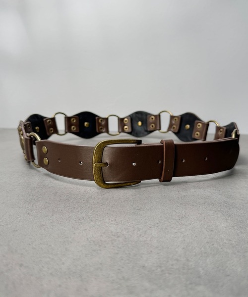 MAISON SELECT ベルト 11D53-KR スタッズハーネス風 ウエスタン