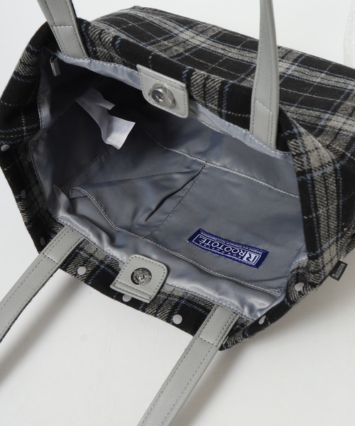 ROOTOTE（ルートート） トートバッグ ドット＆チェックフェルトトート
