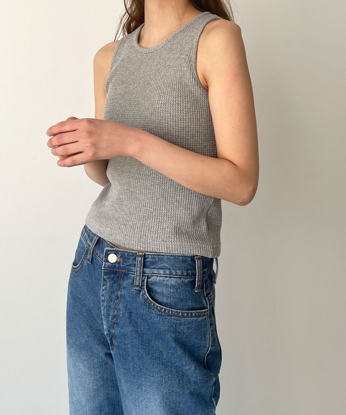 「CANAL JEAN」 ノースリーブトップス ONE SIZE アイボリー レディース_画像5