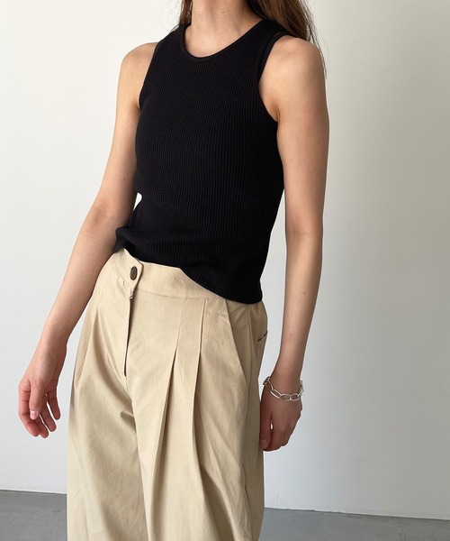「CANAL JEAN」 ノースリーブトップス ONE SIZE アイボリー レディース_画像8