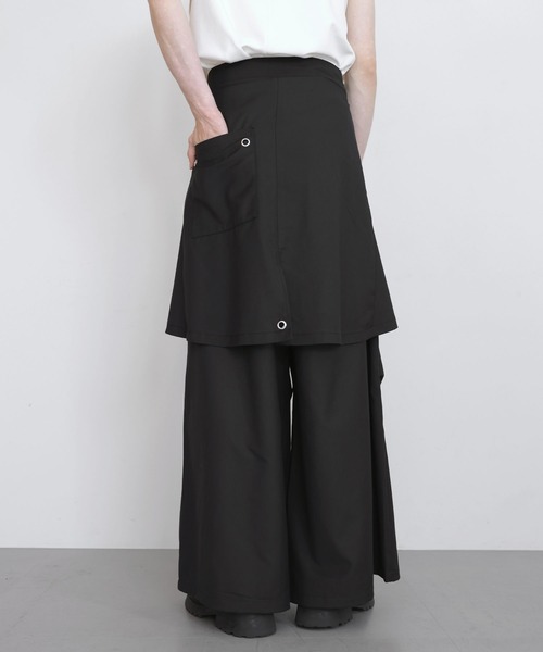 LILL（リル） ワイドパンツ スラックス 「脱着可能」TR2wayスカート