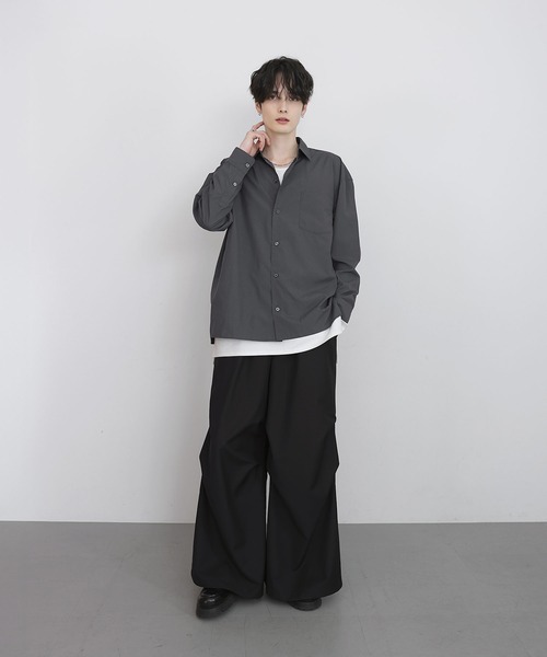 LILL（リル） ワイドパンツ スラックス 「脱着可能」TR2wayスカート