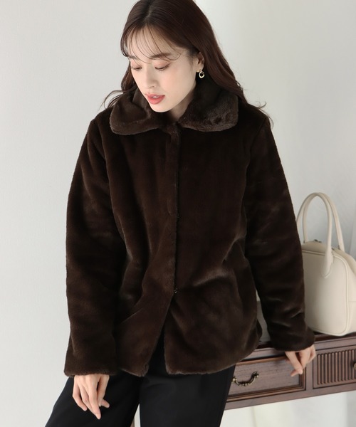 「BLUEEAST」 コート MEDIUM ブルーグレー レディース_画像7