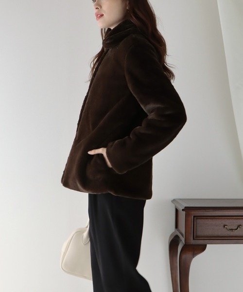 「BLUEEAST」 コート MEDIUM ブルーグレー レディース_画像9