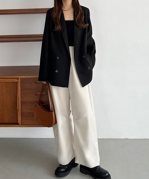 「callautia」 テーラードジャケット MEDIUM ライトベージュ レディース_画像4