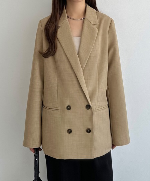 「callautia」 テーラードジャケット MEDIUM ライトベージュ レディース_画像7