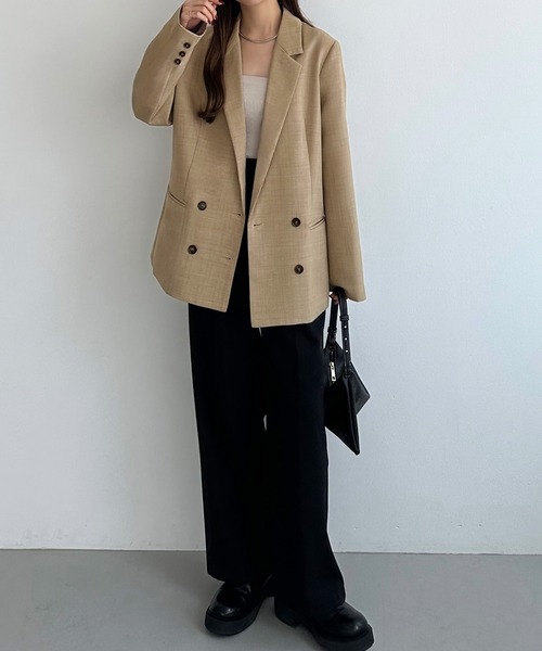 「callautia」 テーラードジャケット MEDIUM ライトベージュ レディース_画像8