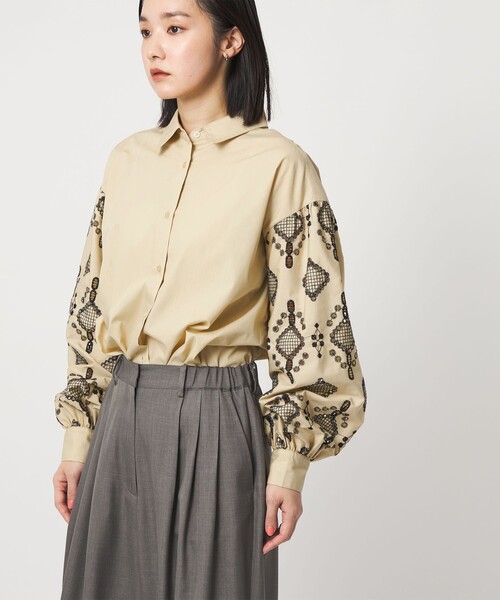 Liten chick blouse リテン チックブラウス CITEN（シテン） ブラウス シャツ 「CITEN」ソデシシュウシャツ