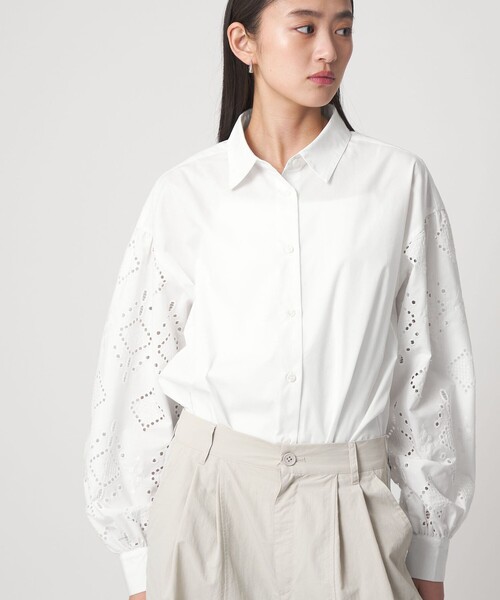 Liten chick blouse リテン チックブラウス CITEN（シテン） ブラウス シャツ 「CITEN」ソデシシュウシャツ