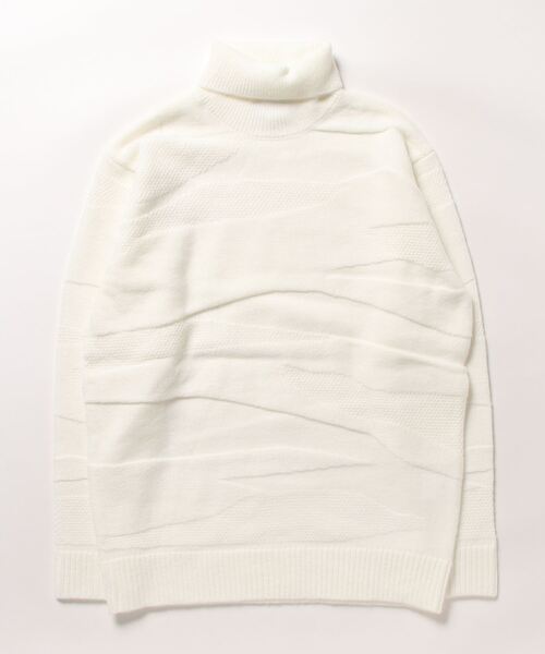 「ABAHOUSE GRAY」 タートルネックニット 46 ホワイト メンズ_画像2