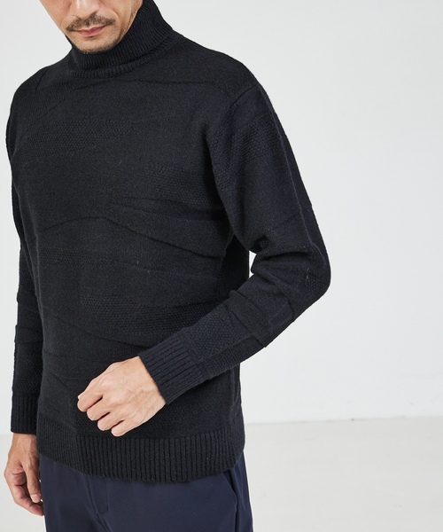 「ABAHOUSE GRAY」 タートルネックニット 46 ホワイト メンズ_画像7