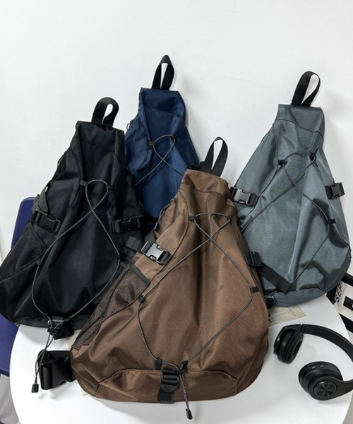 新品☆撥水！2way推しウエストポーチ！ WCJ ボディバッグ ブラウン F フォーキャスト FORECAST 撥水加工で雨の日も安心 防水コーティング