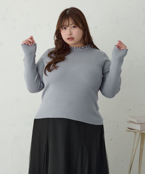 「Louiosy」 長袖ニット 4L オフホワイト レディース_画像3