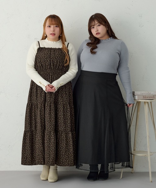 「Louiosy」 長袖ニット 4L オフホワイト レディース_画像4