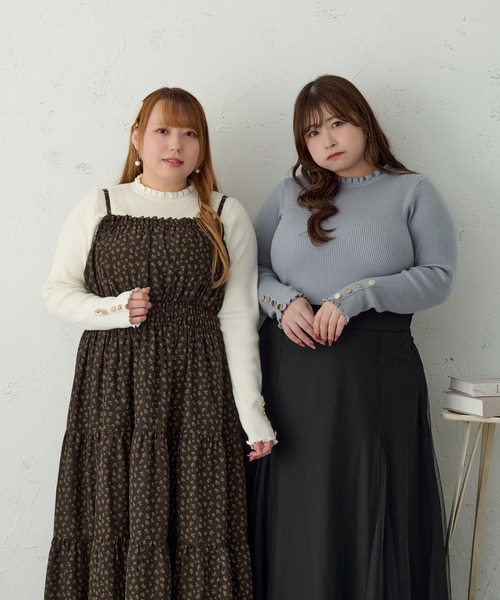 「Louiosy」 長袖ニット 4L オフホワイト レディース_画像5