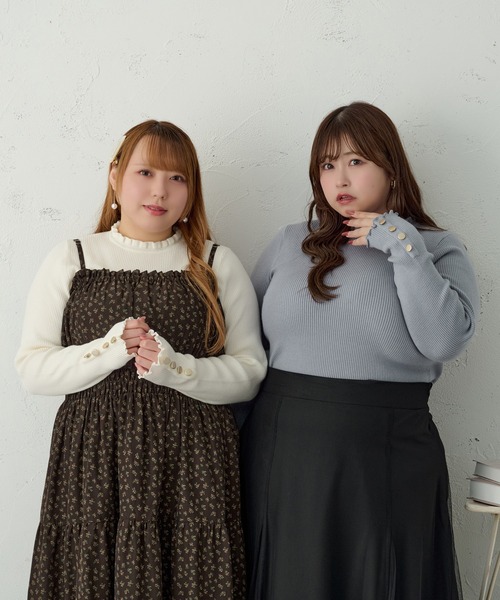 「Louiosy」 長袖ニット 4L オフホワイト レディース_画像6