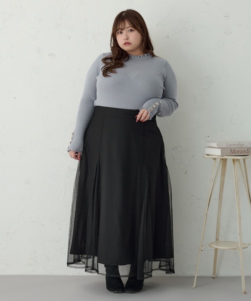 「Louiosy」 長袖ニット 4L オフホワイト レディース_画像7