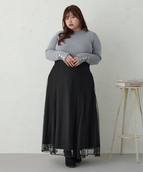 「Louiosy」 長袖ニット 4L オフホワイト レディース_画像8