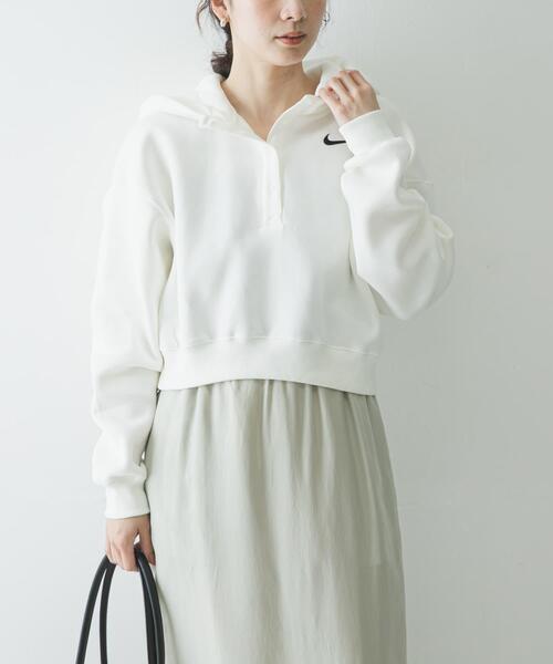 Lサイズ SNIDEL×NIKE パーカー ホワイト 中古・古着通販】Snidel (スナイデル) ボリュームパーカー ホワイト