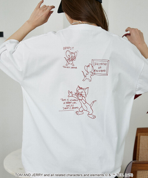 PUBLUX（パブリュクス） uvカット tシャツ 「機能性素材」TOM＆JERRY