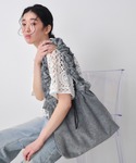 トートバッグ 「ZOZO限定」ラメフリルハンド...の詳細画像3