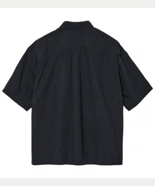 MATSUFUJI メンズ　半袖シャツ　チャコール　FREE SIZE MATSUFUJI（マツフジ） シャツ Striped Utility SS Shirt メンズ