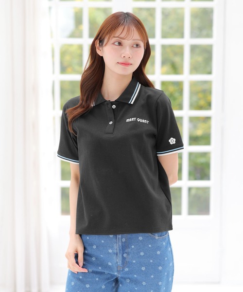 MARY QUANT 黒 ポロシャツ 半袖 MARY QUANT（マリークヮント） ポロシャツ ポロ マリークワント
