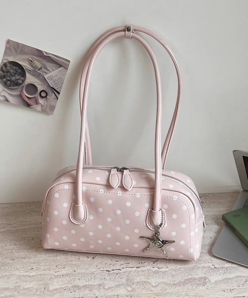 ショルダーバッグ バッグ ポルカドットハンドルbag レディース