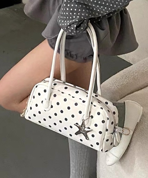 ショルダーバッグ バッグ ポルカドットハンドルbag レディース