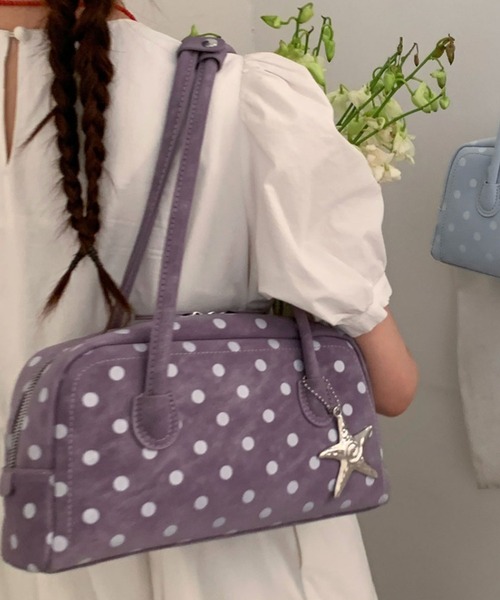 ショルダーバッグ バッグ ポルカドットハンドルbag レディース