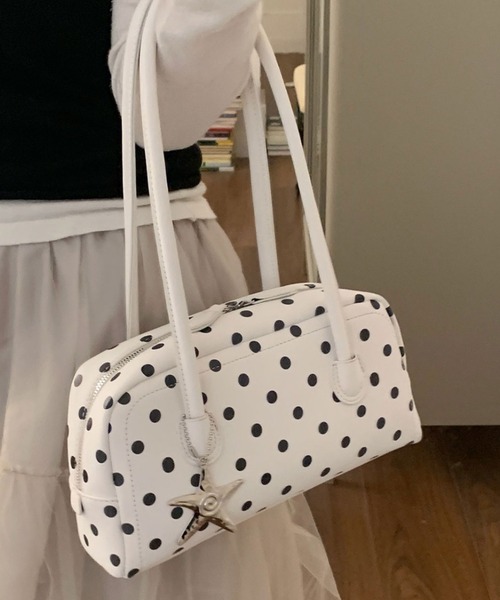 ショルダーバッグ バッグ ポルカドットハンドルbag レディース